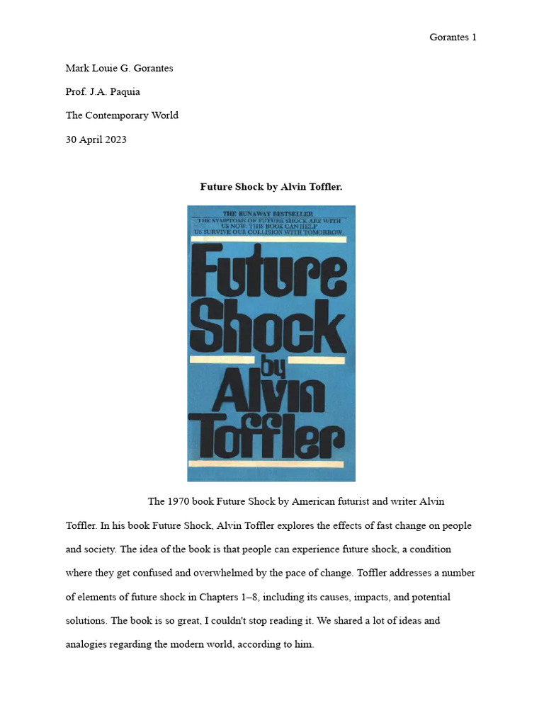 Future Shock Alvin Toffler Pdf