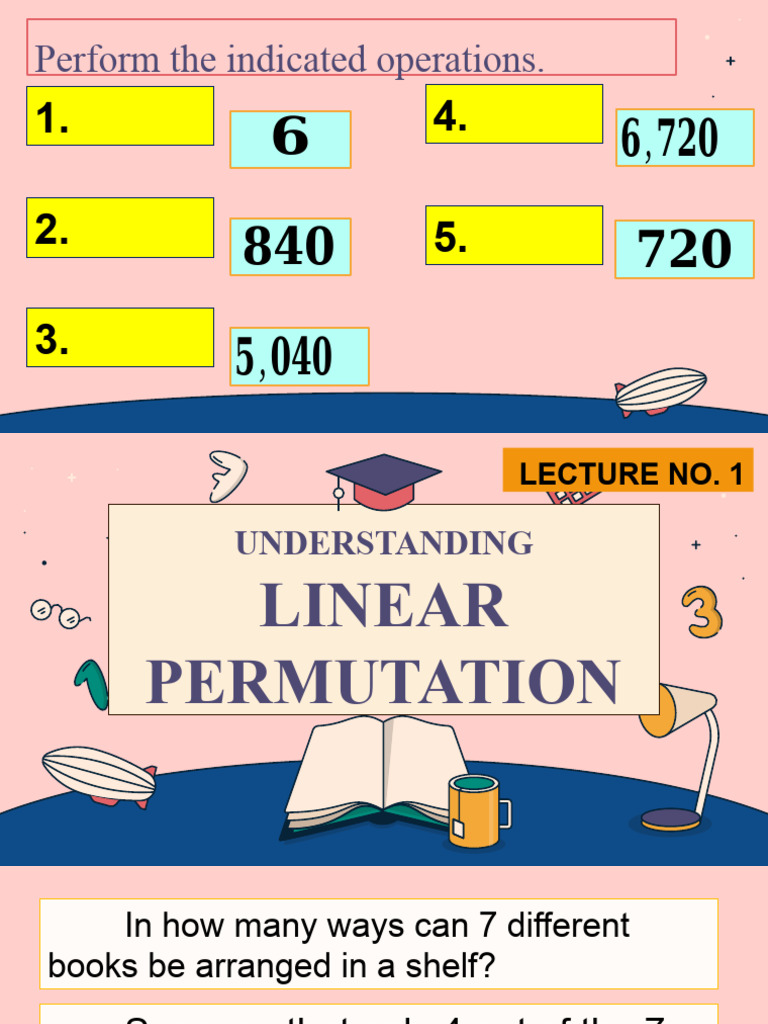 Linear Permutations and Counting Methods | PDF | Permutation | Applied ...