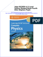 Free Download Cambridge Igcse O Level Complete Physics Student Book Fourth Edition Stephen Pople Full Chapter PDF