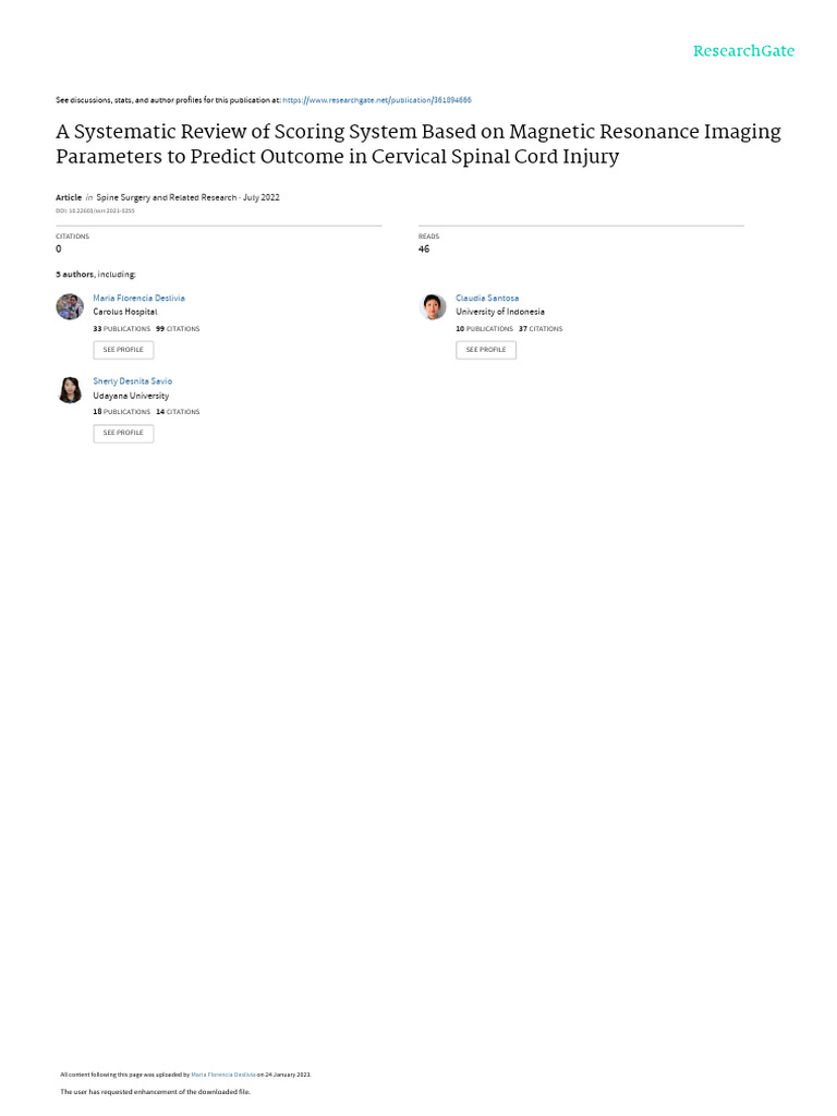 A Systematic Review of Scoring System Based On Mag | PDF | Magnetic ...