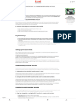 Excel Tutorial - How To Create Serial Number in Excel