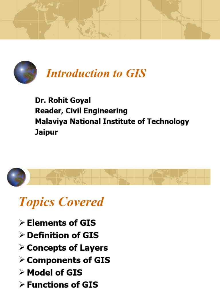 Introduction To GIS | PDF | Geographic Information System | Information