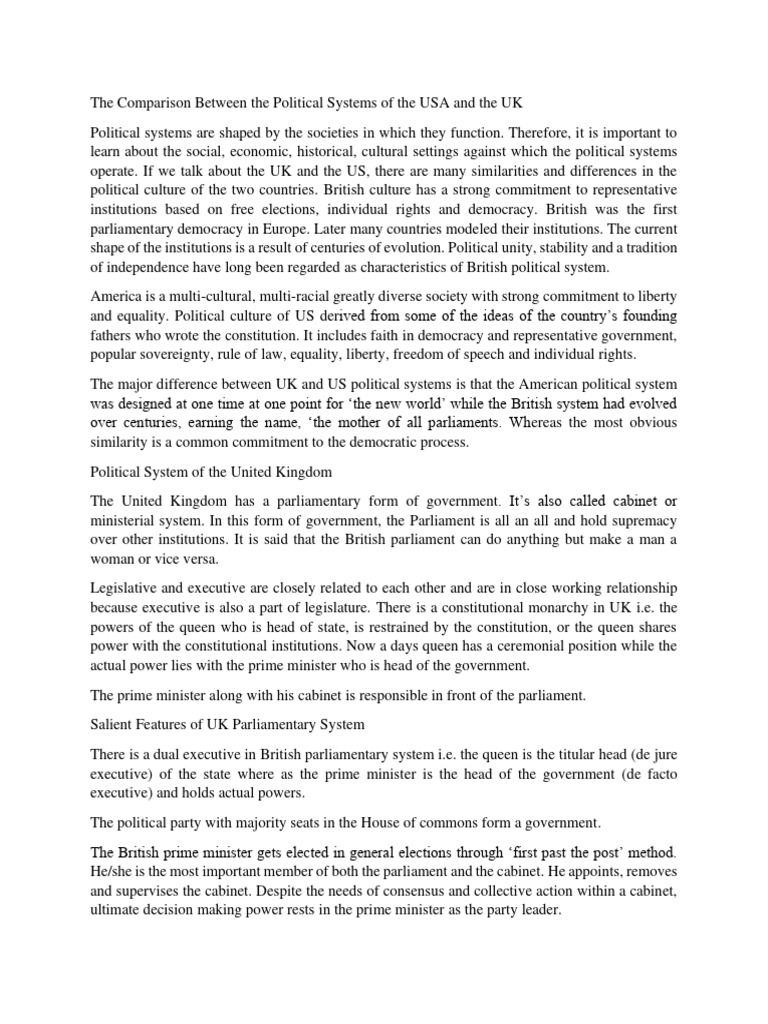 Comparitive Politics | Download Free PDF | Separation Of Powers ...