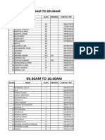 Swimming Time Slots