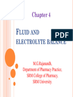 Luid and Electrolyte Balance: M.G.Rajanandh, Department of Pharmacy Practice, SRM College of Pharmacy, SRM University