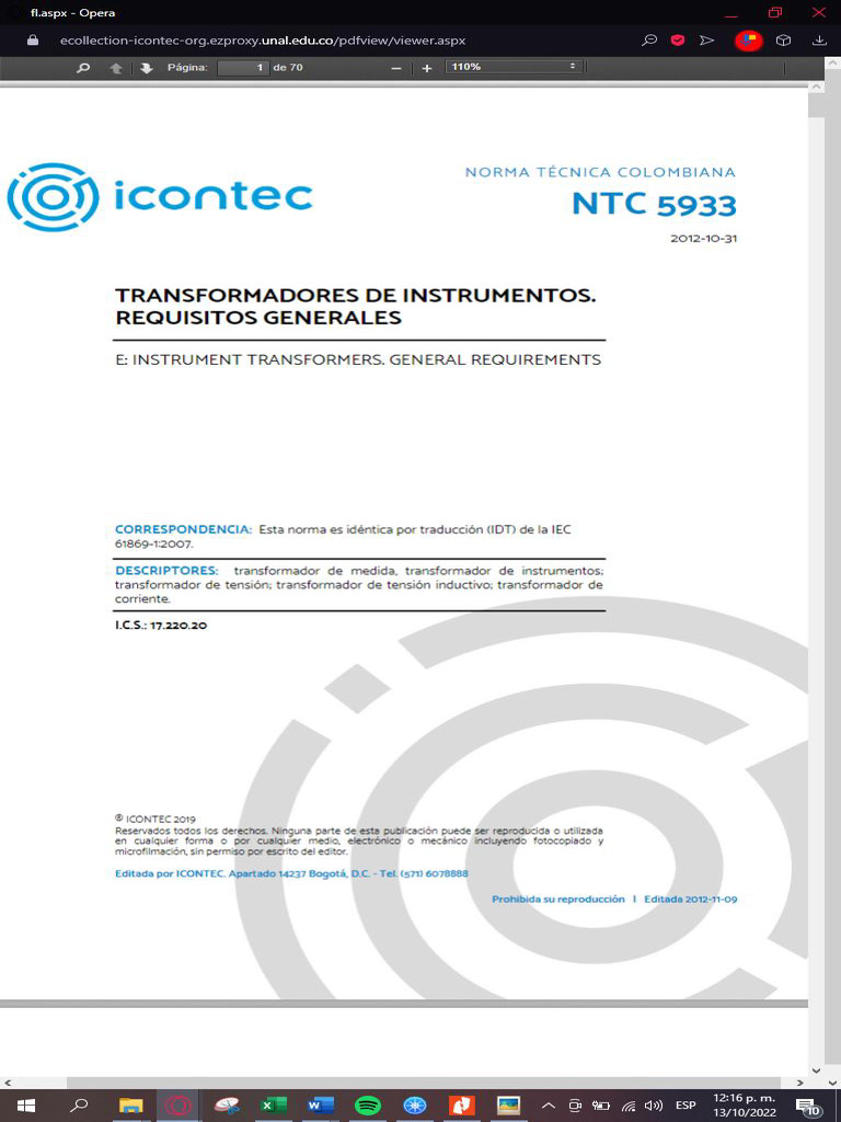NTC 5933 2012 | PDF