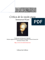 Kant Emmanuel - Critica de La Razon Pura
