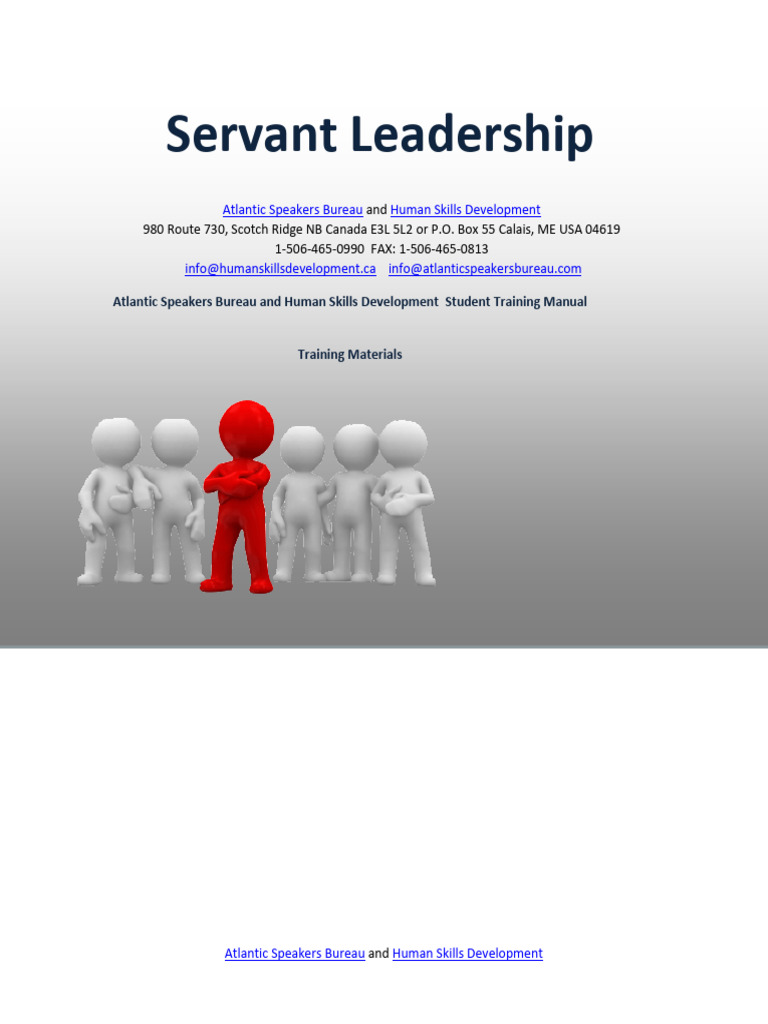 Servant Leadership Student Training Manual Pdf Download Download Free