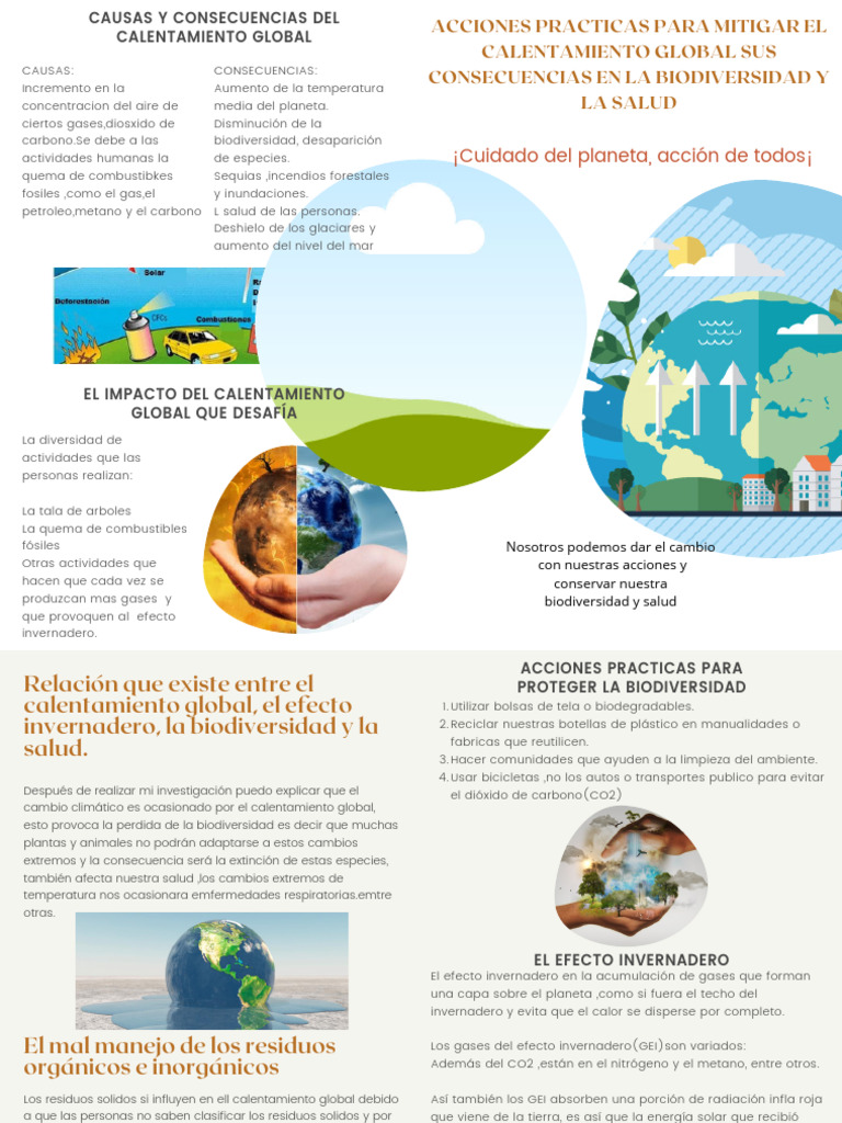 Acciones para Mitigar el Calentamiento Global | PDF | Gases de efecto ...