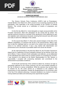 Narrative Report - DSPC 2024