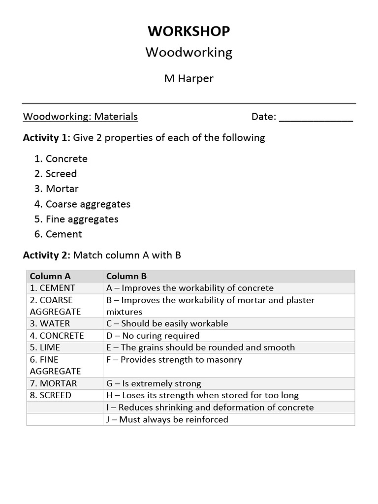 Woodwork Act1 2 | PDF | Technology & Engineering