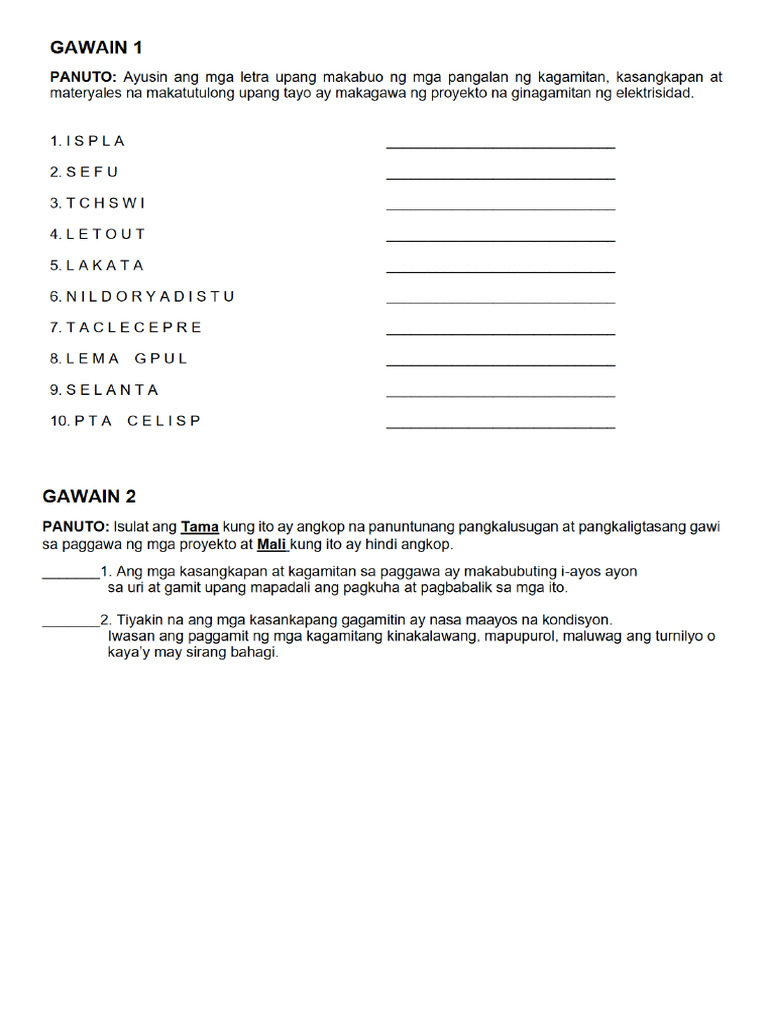 Epp Worksheets W3 Activity 1 4 | PDF