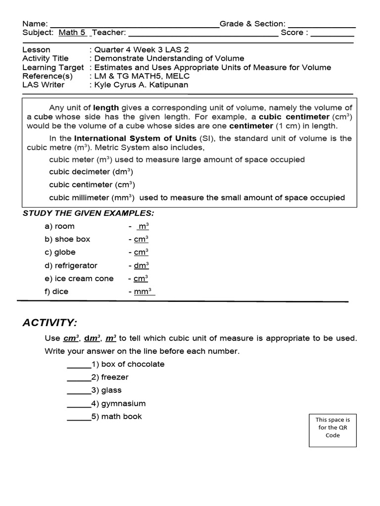 Math 5 q4 Week 3 Las 2 | PDF | Teaching Methods & Materials | Computers