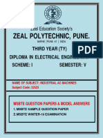 Zeal Polytechnic, Pune.: Third Year (Ty) Diploma in Electrical Engineering Scheme: I Semester: V