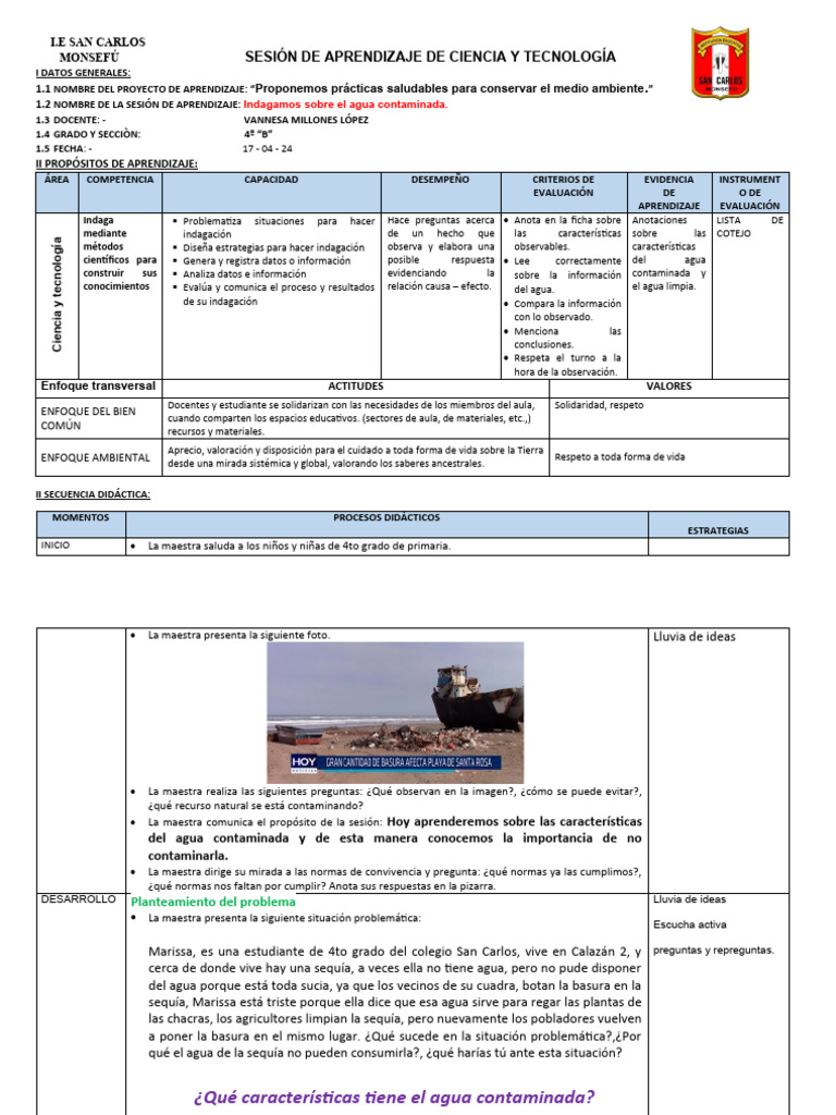 Cuidado del Agua en Educación Primaria | PDF | Agua | Ciencias de la Tierra