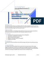 Microsoft Excel Training Program (3-Levels)