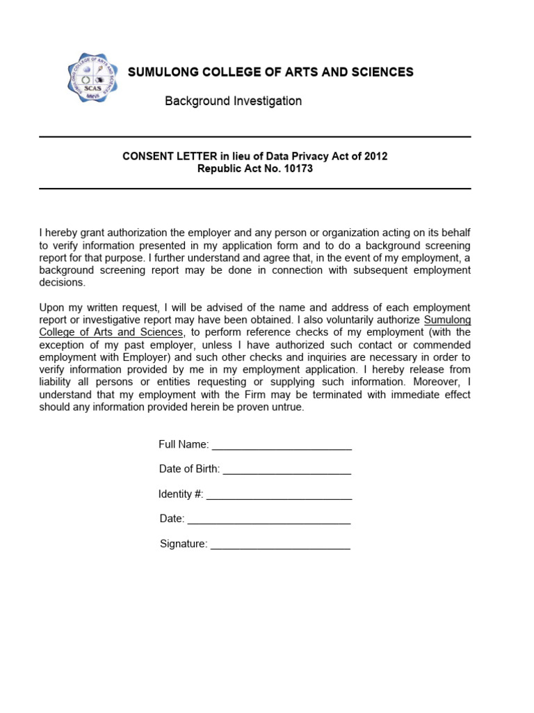 Ci for new applicant pdf background check common law