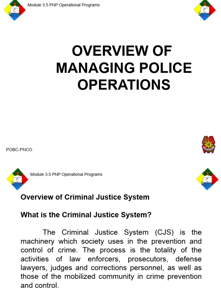 PNP Operational Programs Overview | PDF | Prosecutor | Crime & Violence