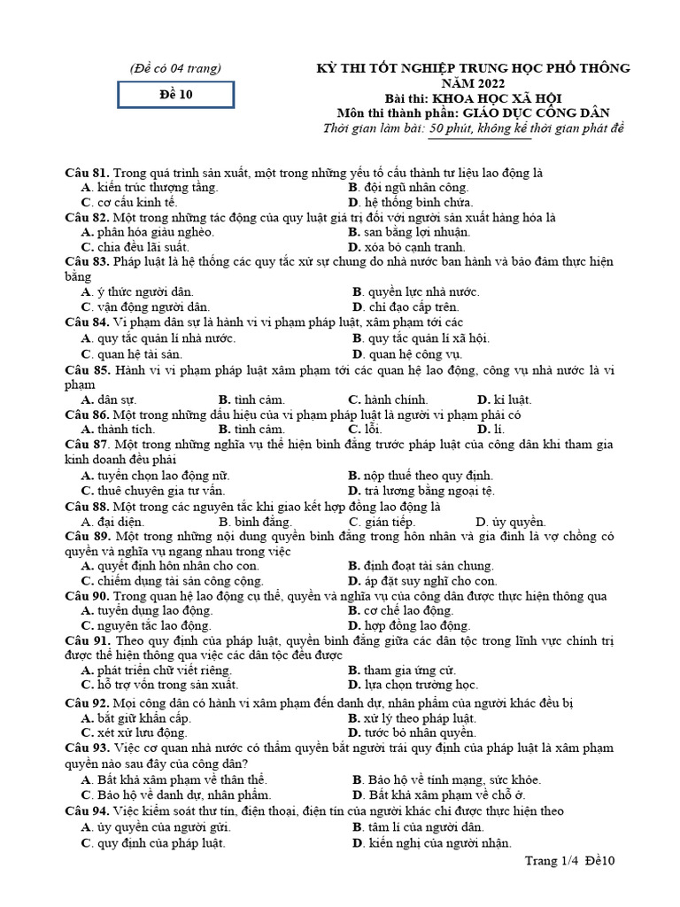 GDCD de So 10 | PDF