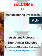Welcome: Manufacturing Processes