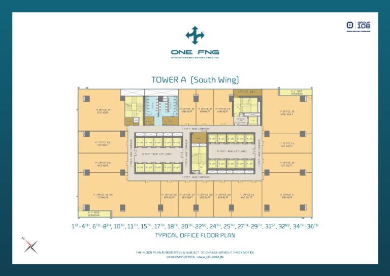 Tower - A - Typical Floor Plans | PDF
