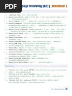 NLP - Cheatsheet