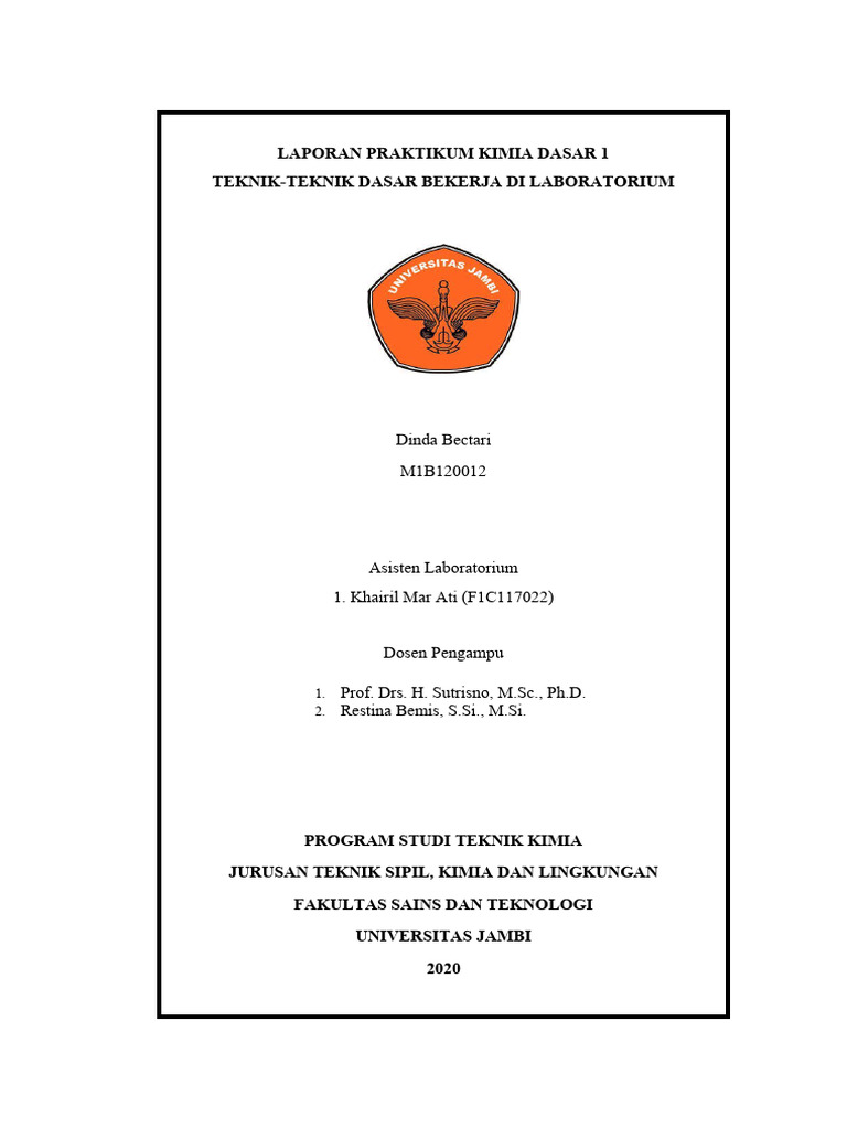 Teknik Dasar Laboratorium Kimia | PDF