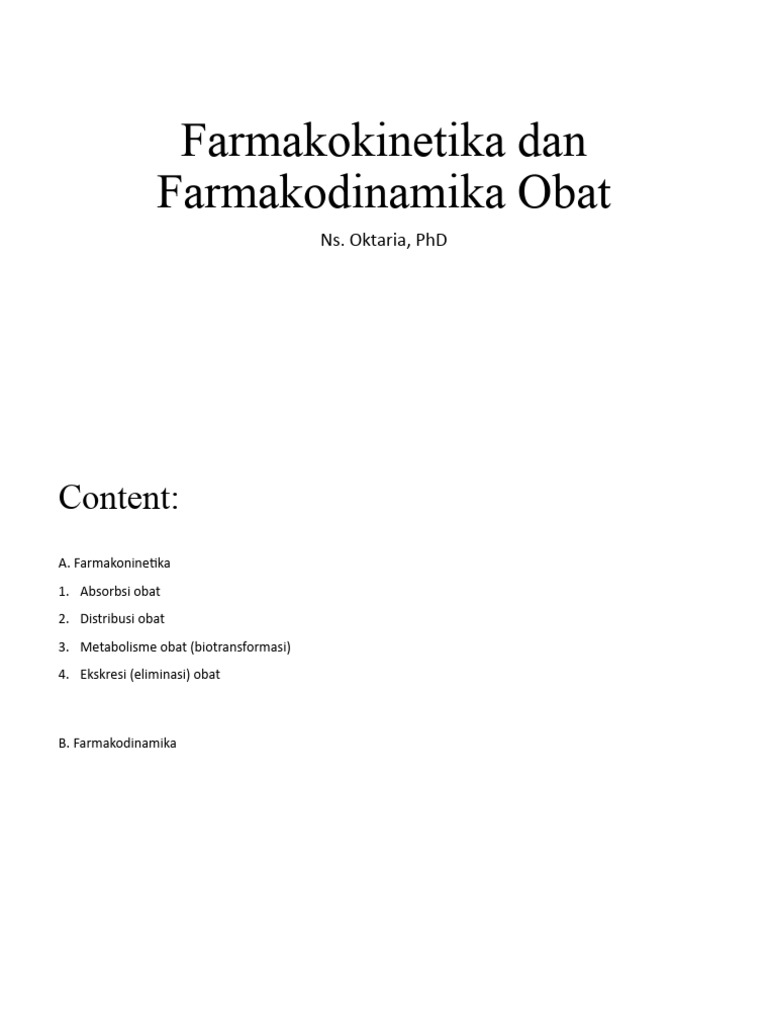 Farmakokinetika Pdf