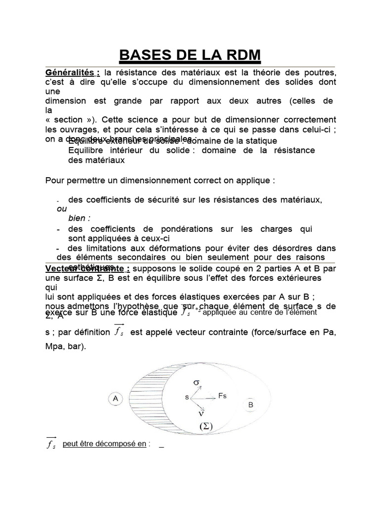 RDM-bases | PDF | Résistance des matériaux | Ingénierie mécanique