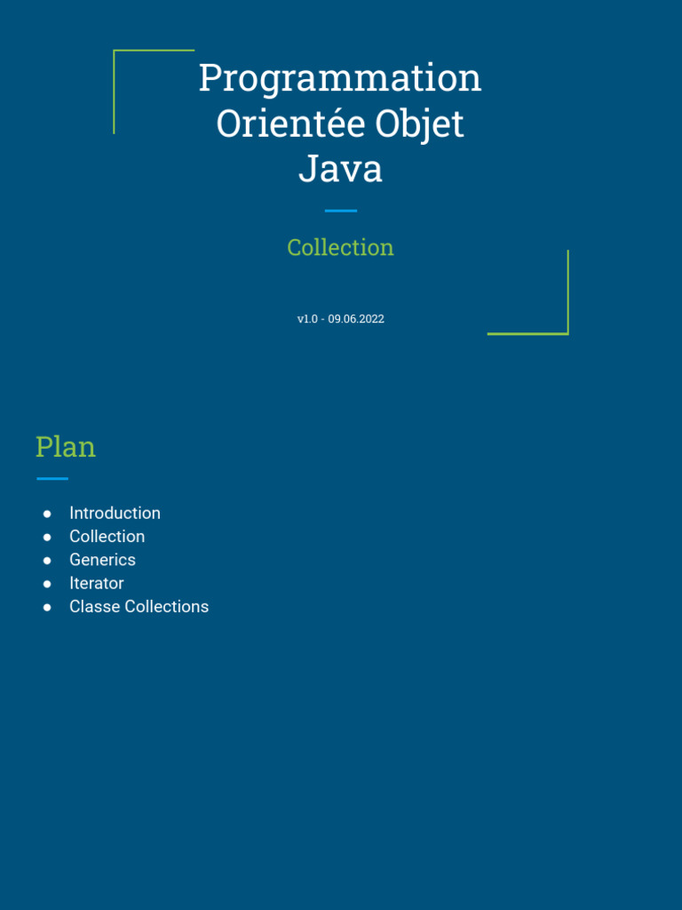 Introduction aux Collections en Java | PDF | Java (Langage de ...