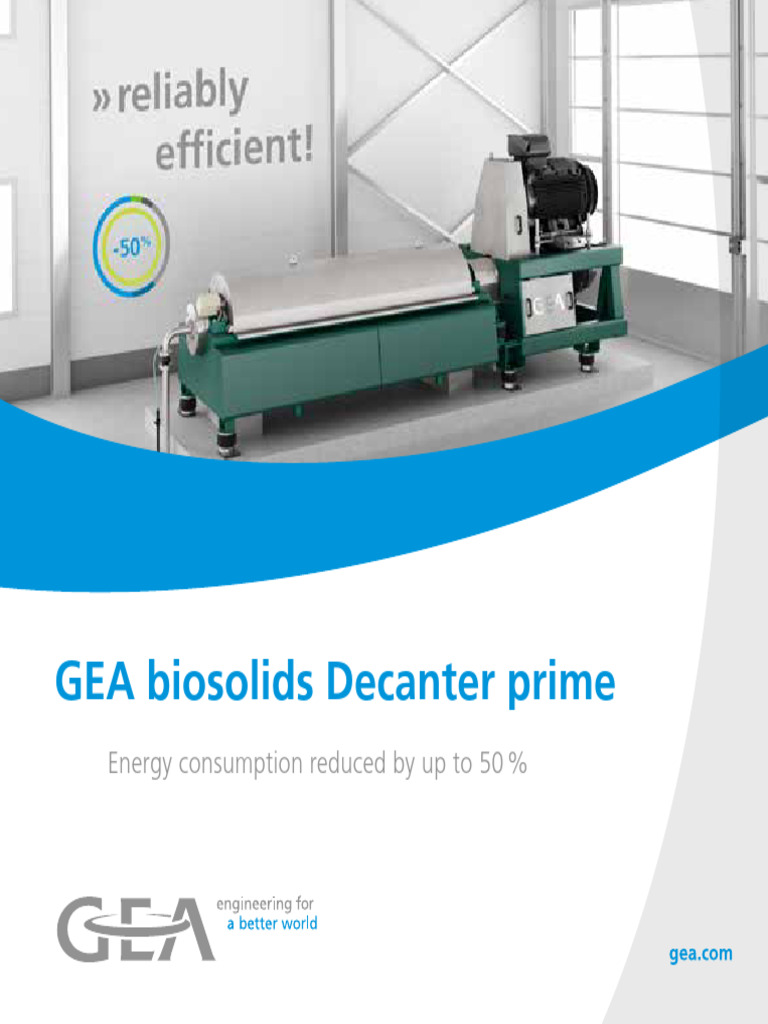Biosolids Decanter Prime Energy Reduction 170914 PDF Engines Environmental Technology