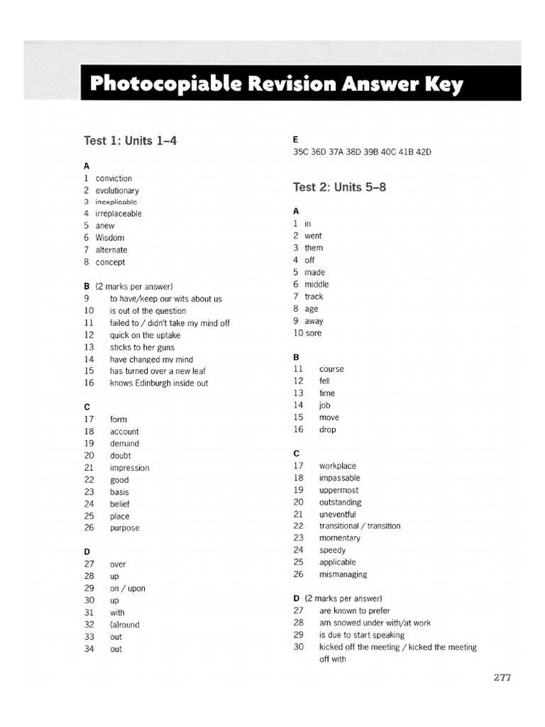 Answer Key c1&c2 | PDF
