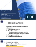 Operasi Matriks - Pertemuan 2