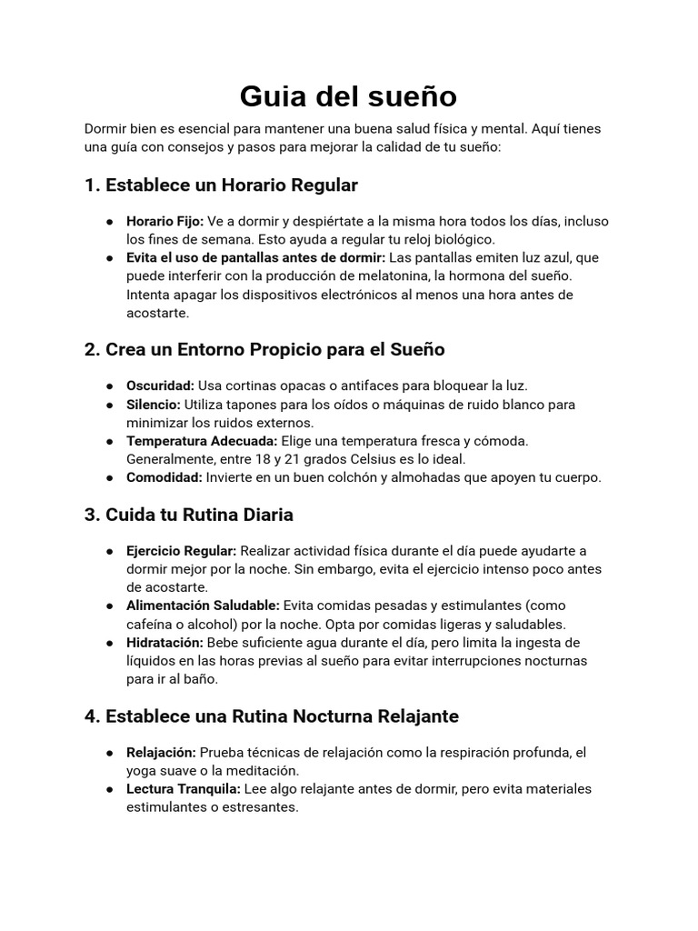 Mejora tu Sueño: Guía Práctica | PDF | Dormir