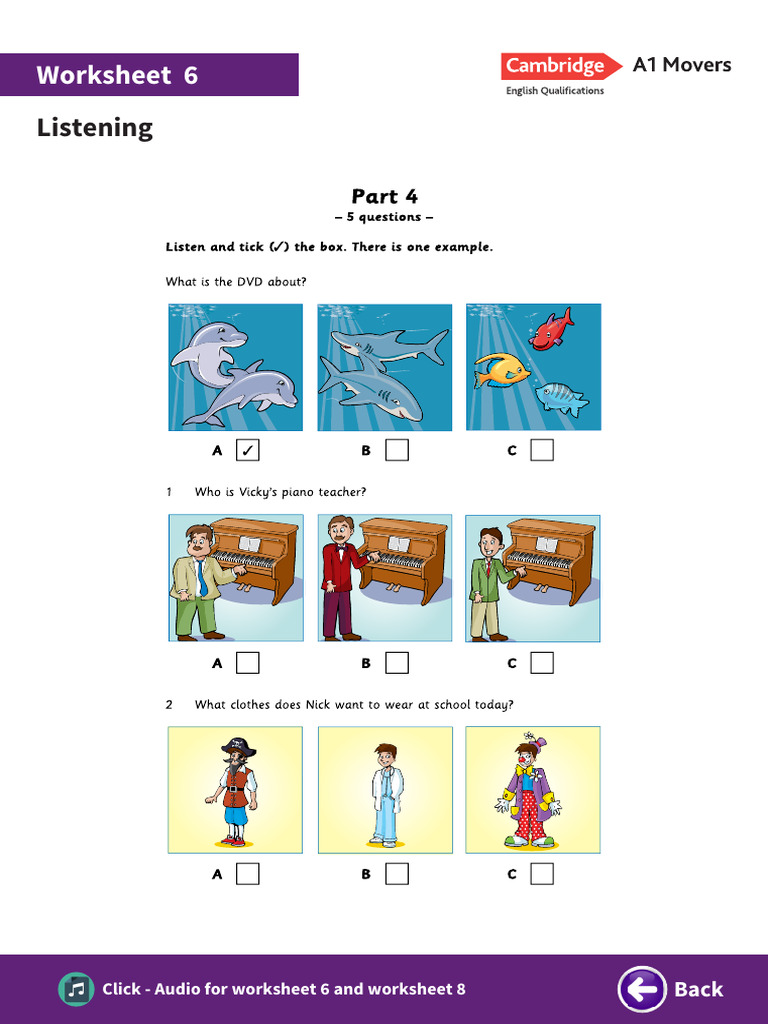 Worksheet 6 Listening Activities | PDF
