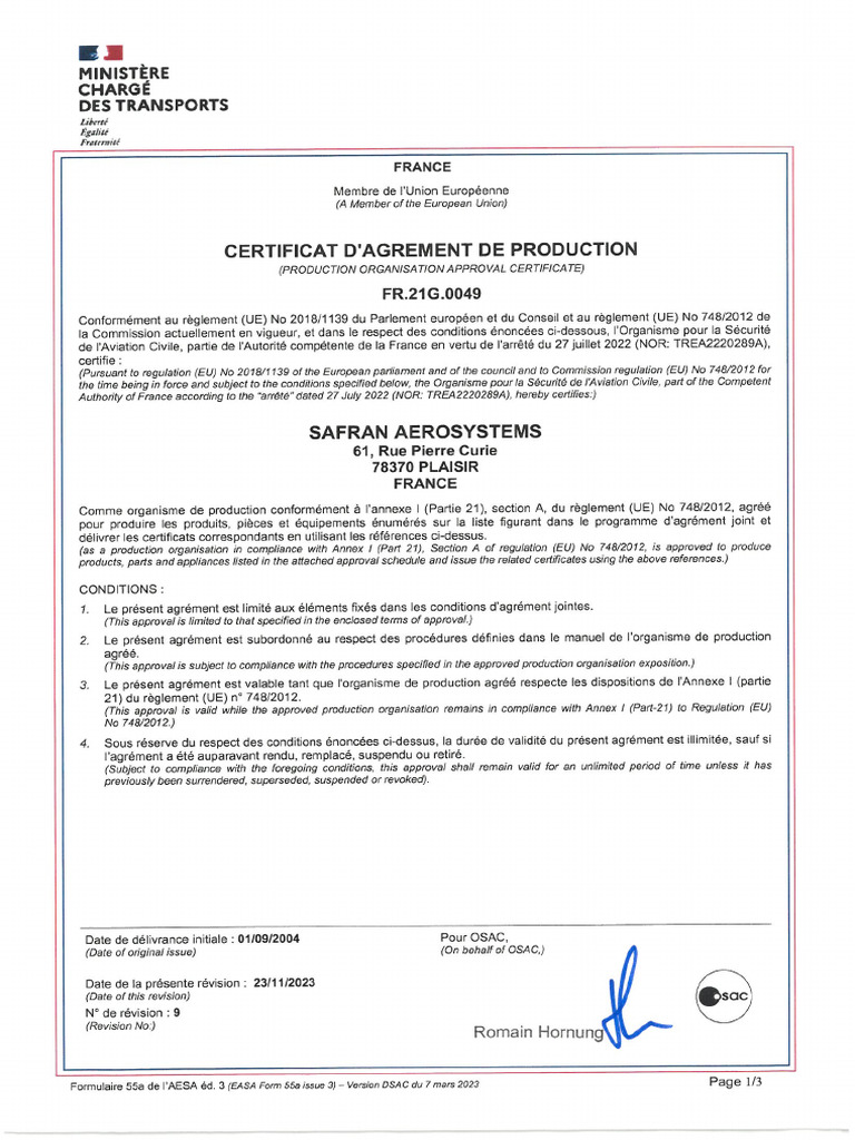 PART21 FR 21G 0049 Rev9 | PDF