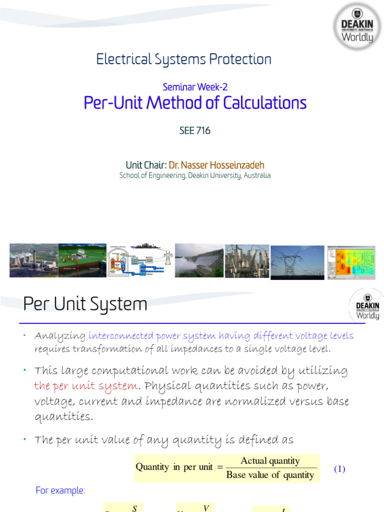 Per Unit System in Electrical Engineering | PDF | Computer Engineering ...