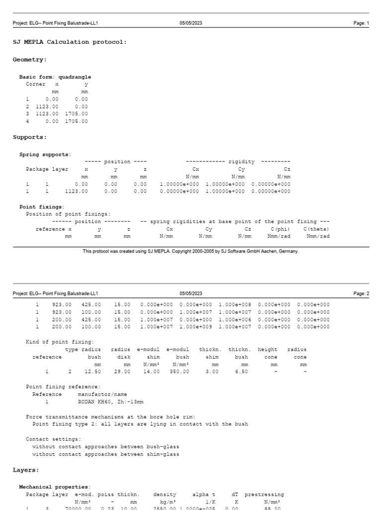 Point Fixing LL-0.73kNperm | PDF | Continuum Mechanics | Physical ...