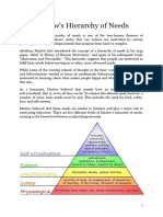 Maslow's Hierarchy of Needs - SPW