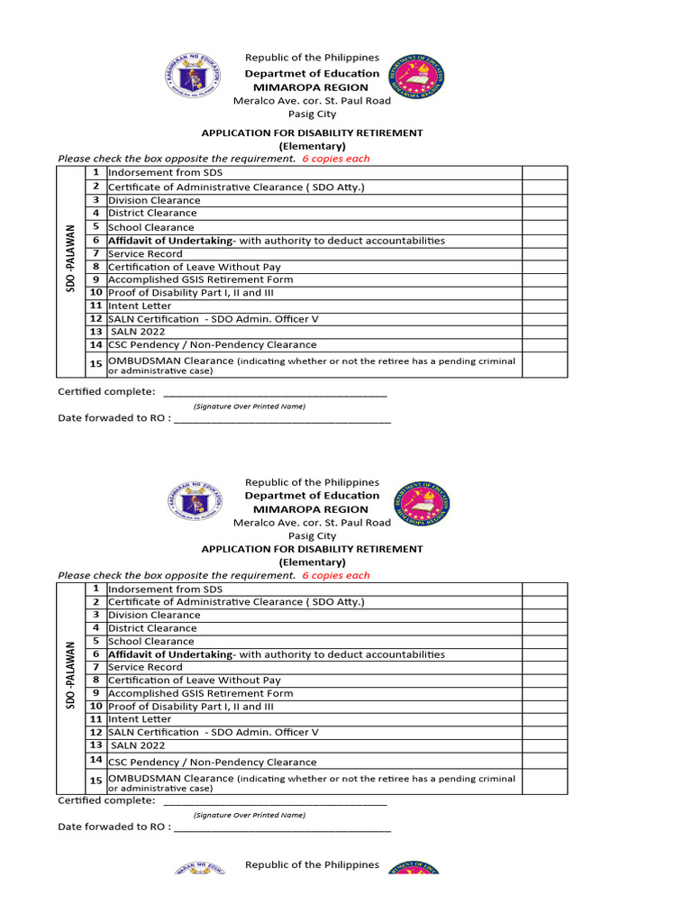 RETIREMENT-CHECKLIST | PDF | Social Institutions