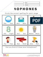 Homophones Worksheets For Grade 1