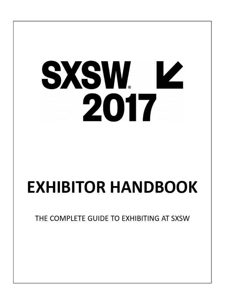 SXSW Exhibitor Handbook Guide | PDF | Unmanned Aerial Vehicle