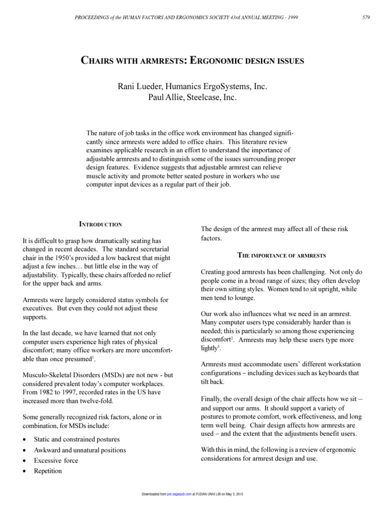 Chair Arm | PDF | Chair | Human Factors And Ergonomics