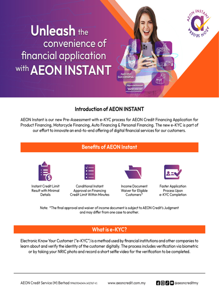 Digital On Boarding Aeon Instant | PDF