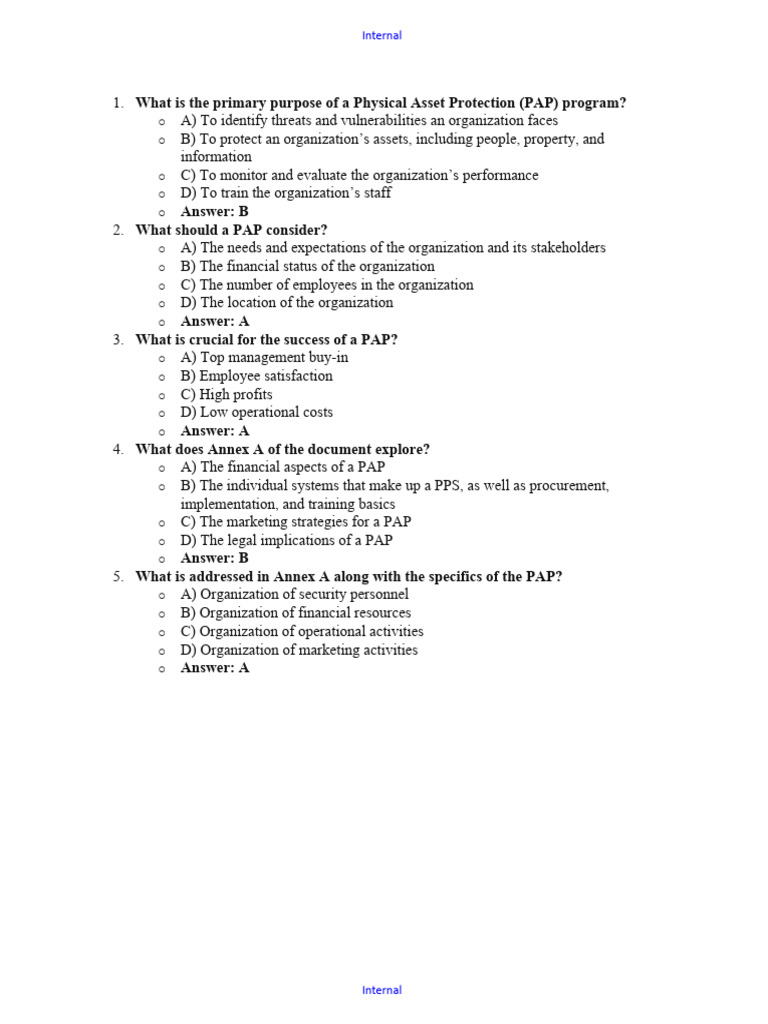 Physical Asset Protection Program Guide | PDF