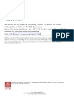 2.1 Watts & Zimmerman (1979) - The Demand For and Supply of Accounting Thoeries