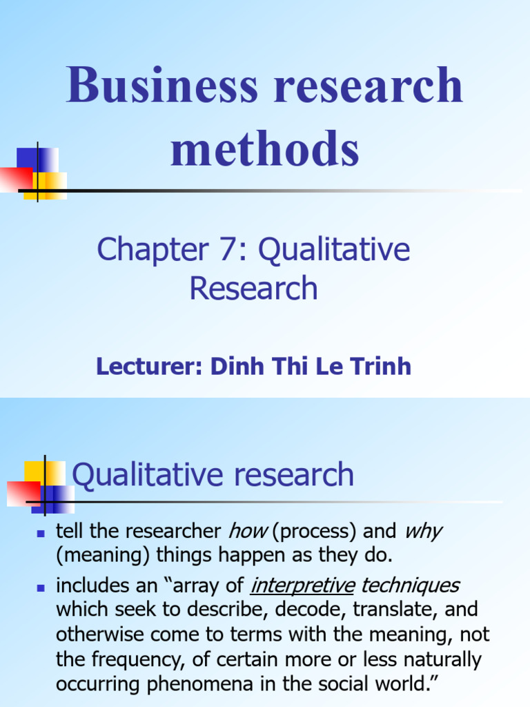 Lecture Note 3 | PDF | Focus Group | Methodology
