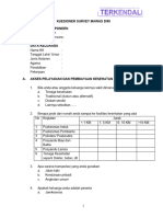 Kuesioner Survey Mawas Diri