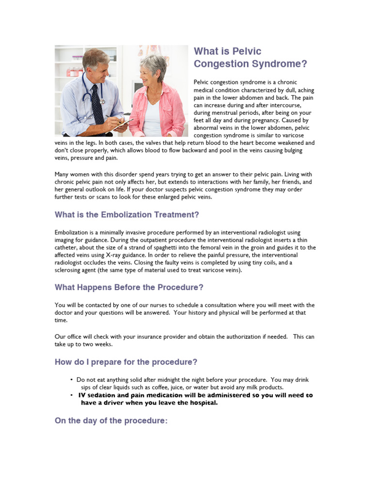 What Is Pelvic Congestion Syndrome Pdf Interventional Radiology Vein