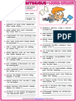 Present Continuous Tense Esl Printable Word Order Exercise Worksheet